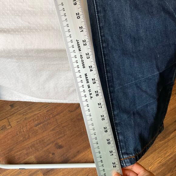 Ring of Fire Men Slim Straight Jeans size 34 x 32 Blue Mid Rise Frayed - Picture 4 of 11